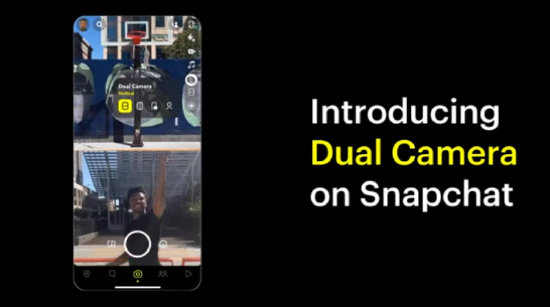 Snapchat 推出新双摄像头功能，可与 AR 滤镜配合使用