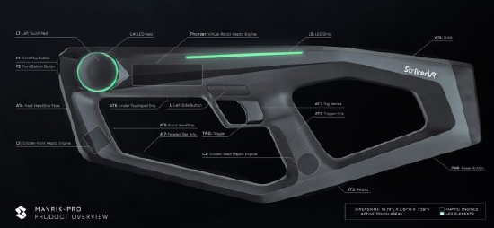 StrikerVR 将推出其新版触觉 VR 枪 Mavrik-Pro