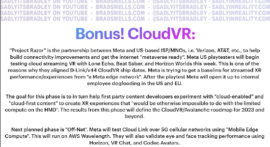 Meta 被曝正在测试 PCVR 云端串流功能