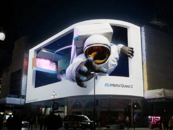 Meta 在伦敦地标皮卡迪利广场推出 Quest 2 3D 广告