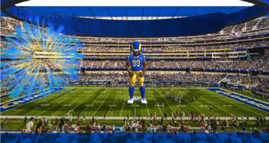 职业 NFL 球队洛杉矶公羊队在 SoFi 体育场推出超大规模 AR 体验