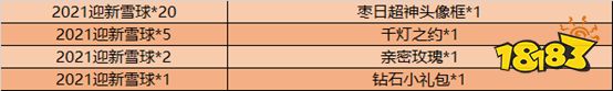 王者荣耀迎新雪球怎么获得 2021迎新雪球速算攻略