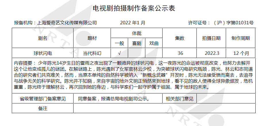 刘慈欣《球状闪电》将拍剧 网传童瑶王安宇主演