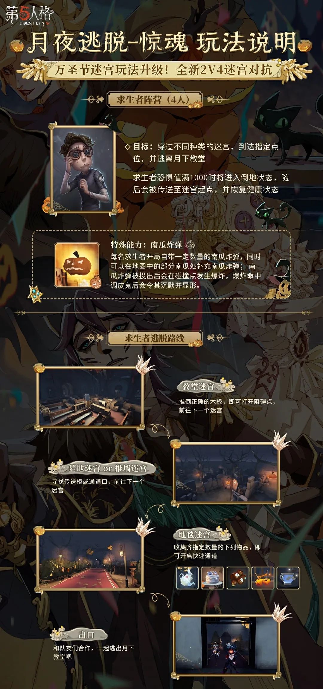 《第五人格》月夜逃脱惊魂玩法攻略