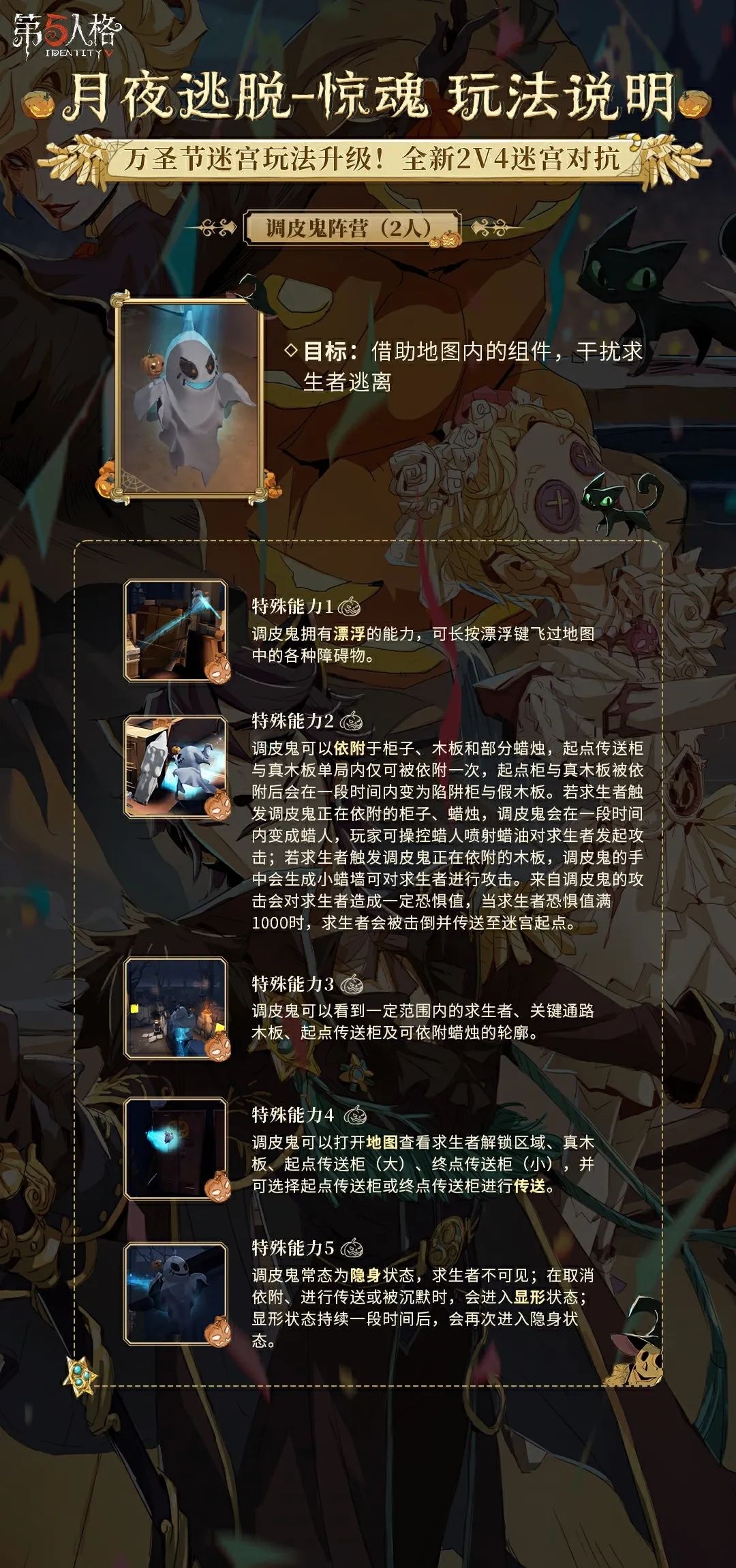 《第五人格》月夜逃脱惊魂玩法攻略