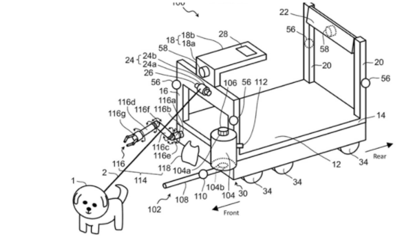 铲屎官福利！丰田发布遛狗机器人专利 可自动捡屎