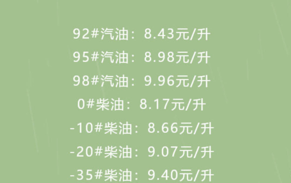 国内燃油价格已经开启新一轮下调 95号汽油喜迎8元时代