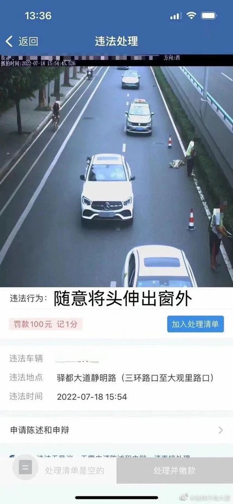 狗头伸出车窗外司机被罚100元记1分 这波汪汪队记大过