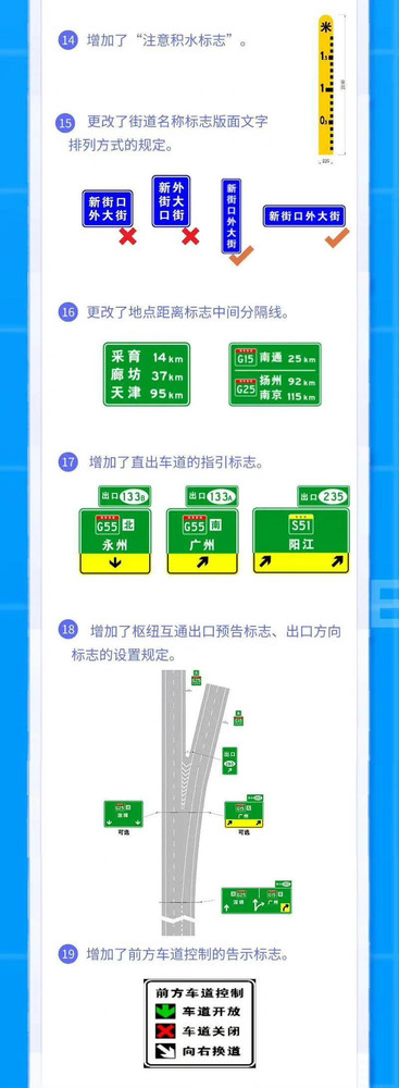 新版道路交通标志将在10月1日实施 一文带你了解详情