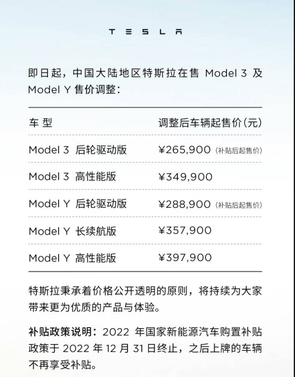 Model 3至26.59万元起！特斯拉官宣降价 友商压力山大