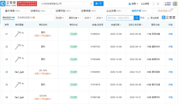 还会有签名版新品吗？小米注册雷军手写签名商标获批