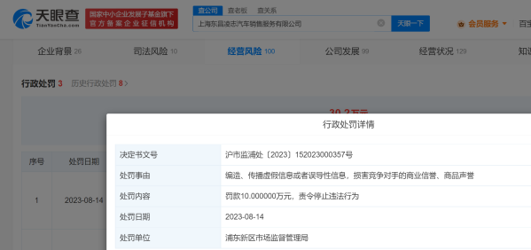 雷克萨斯门店拉踩特斯拉蔚小理 虚构竞品保值率被罚10万