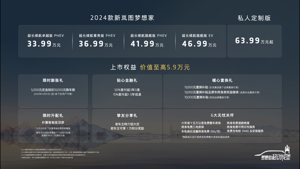 33.99万元起！2024款岚图梦想家上市 续航高达1231km