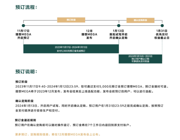 理想MEGA明天上午开启预订 官方预计售价不到60万