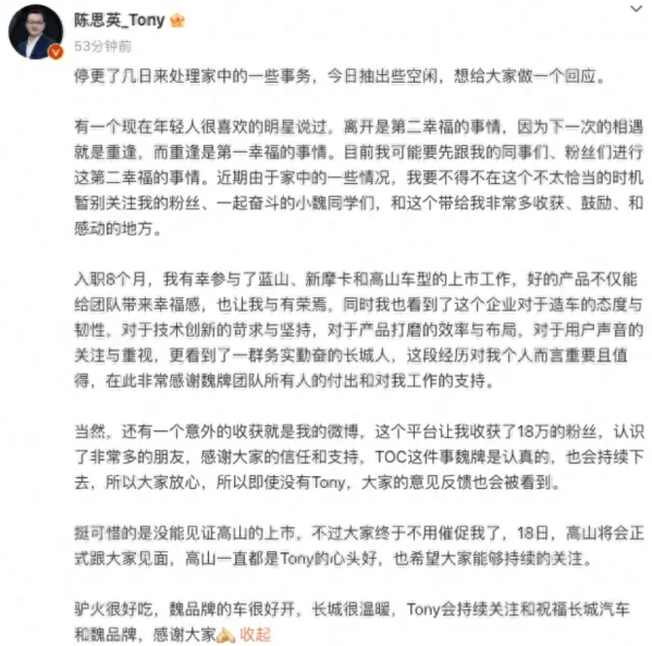 陈思英将出任星纪魅族集团高级副总裁 负责量产车项目