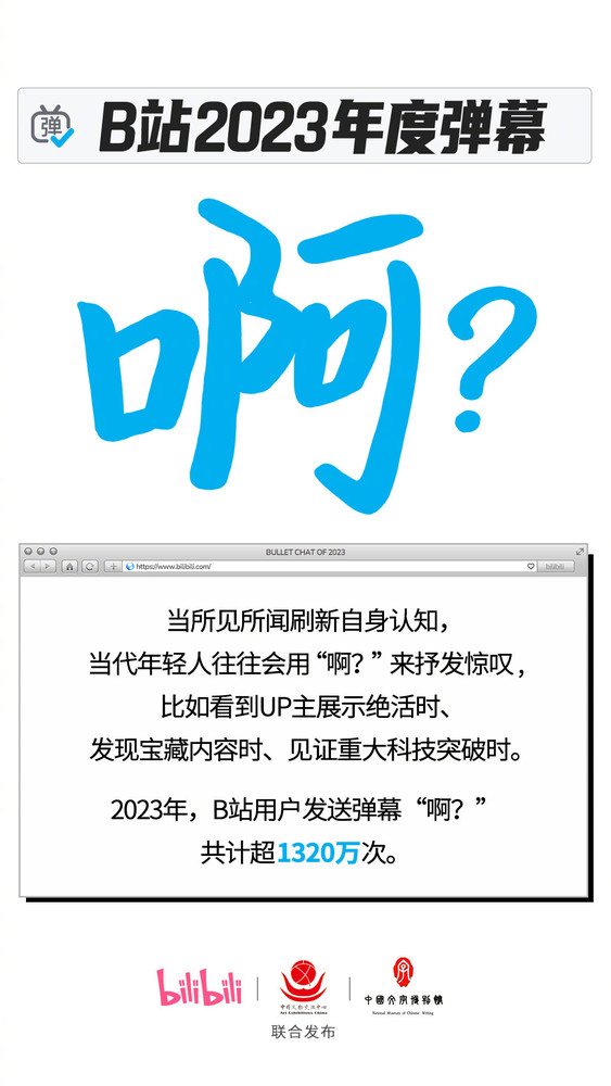 &ldquo;啊？&rdquo;当选B站2023年度弹幕 全年发送超1320万次