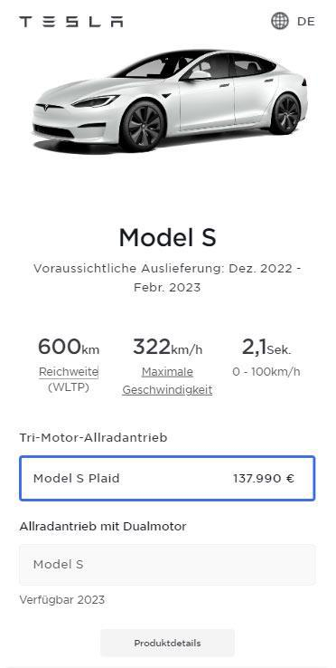 久等了！特斯拉将于11月底向欧洲客户交付Model S Plaid