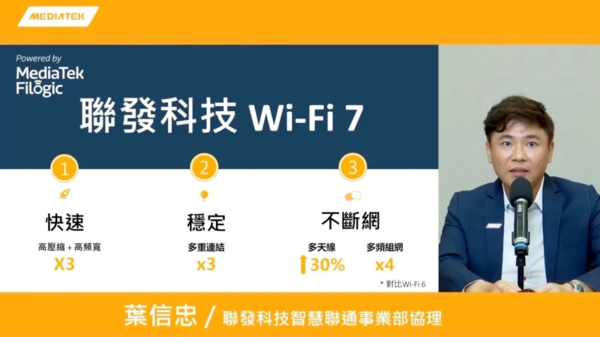 联发科再谈WiFi 7 已申请超180项专利 拥有13项标准