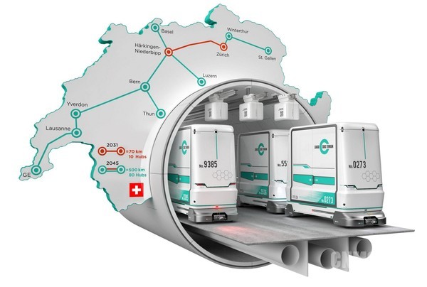 先美国一步！瑞士开发受超级高铁启发的地下货运系统