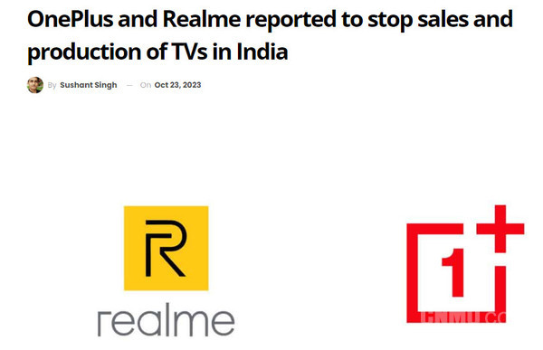 曝一加和真我将停止在印度销售和生产电视 官方未回应
