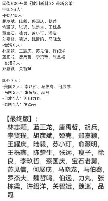 披荆斩棘的哥哥第三季人员名单阵容爆料 播出时间是？