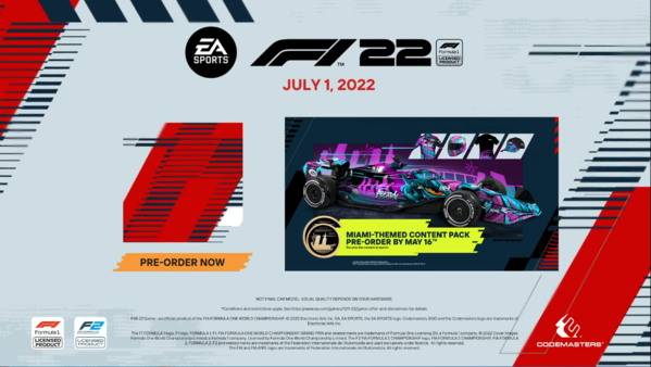 《F1 2022》新预告发布 将于7月1日正式上线