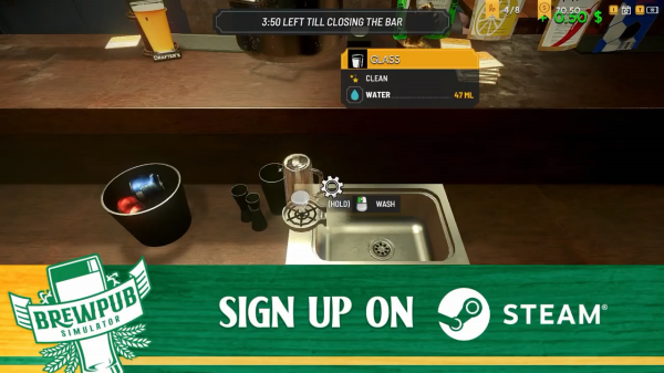 模拟游戏新作《自酿酒吧模拟器》发布实机演示